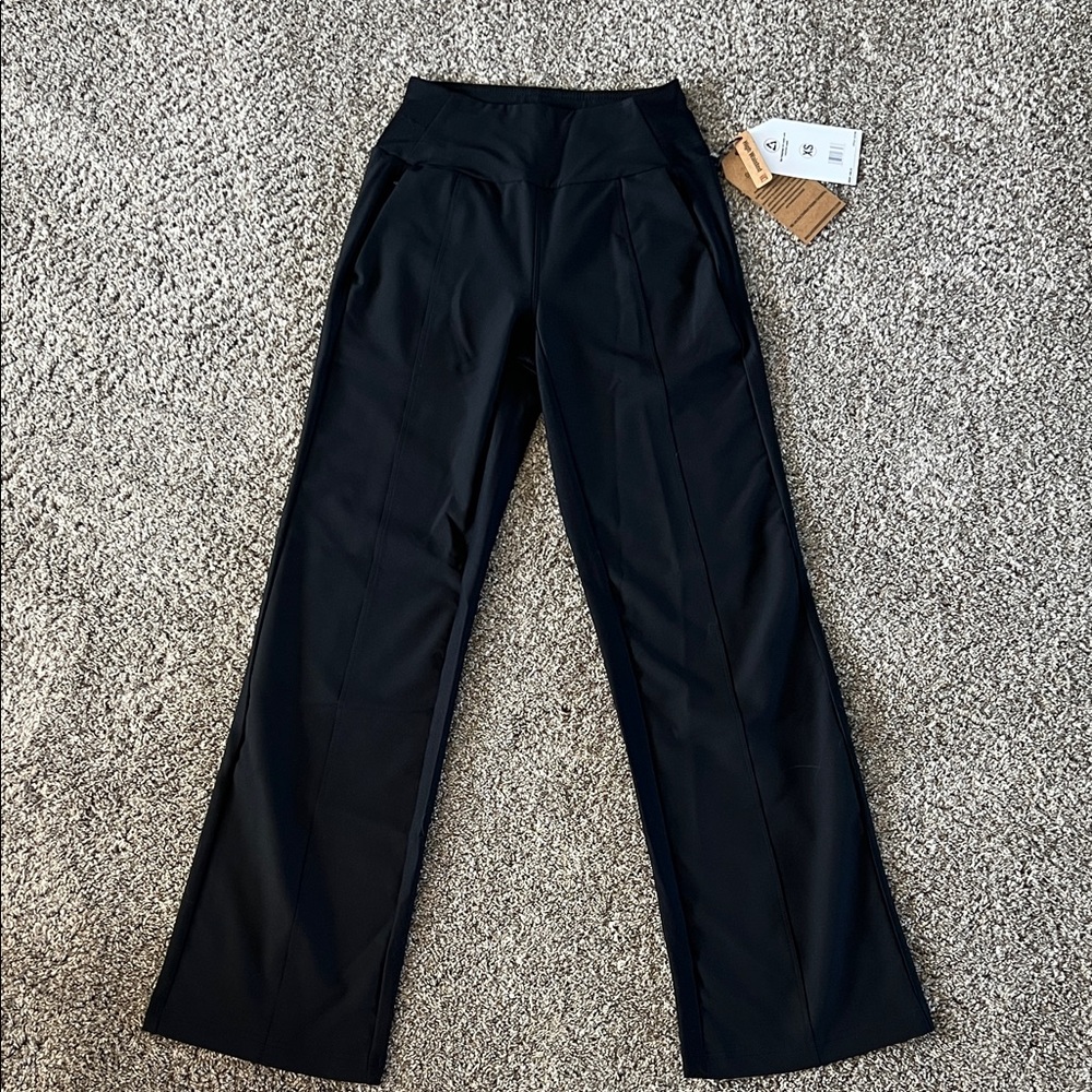 Avalanche Black Wide-Leg High-Waist pants